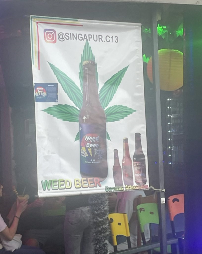 Advertisement of Weed Beer in Comuna 13