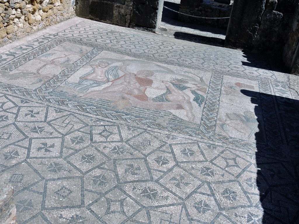 Impressive Mosaic Floor Inside the Roman Ruins