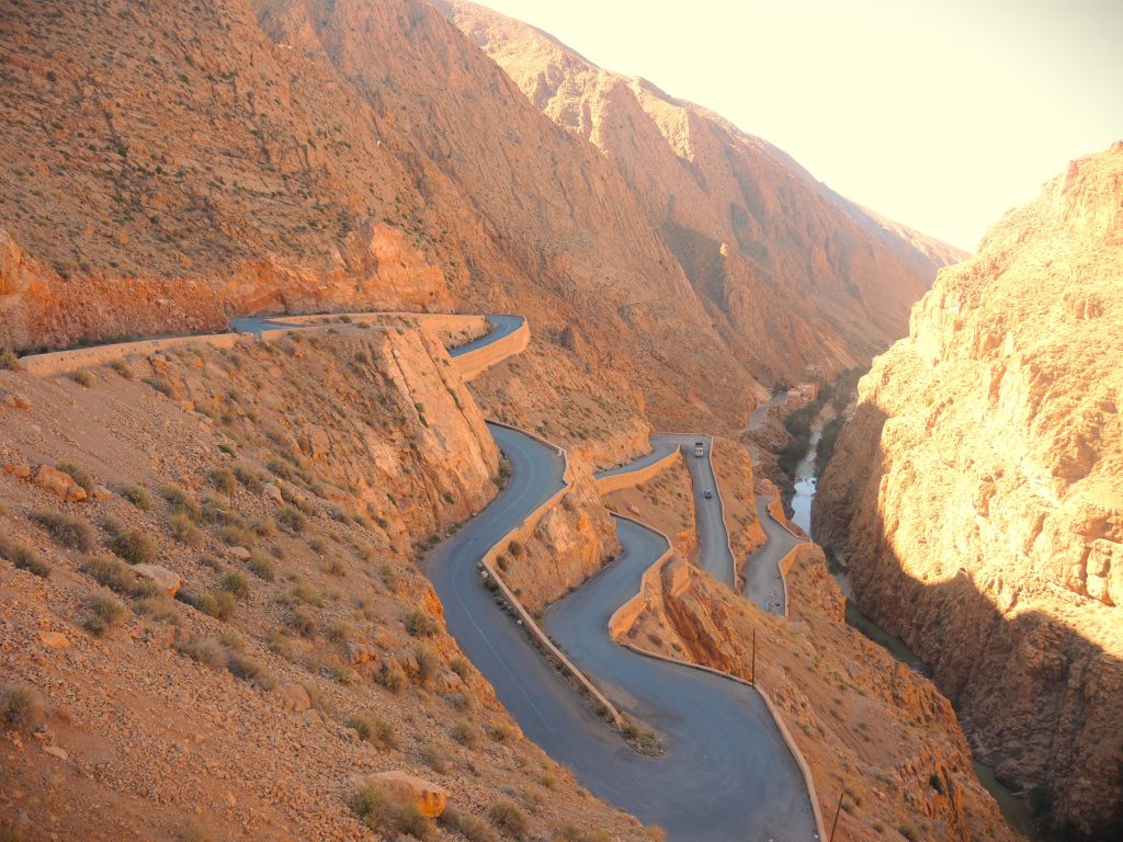 Todra Gorge Winding Mountain Road Dades Valley, Morocco