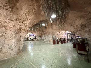 Interior of the cave museum