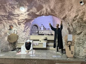 Shamanism is a spiritual practice scene inside the museum