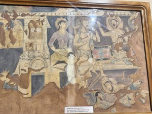 Game of backgamon -replica at the museum